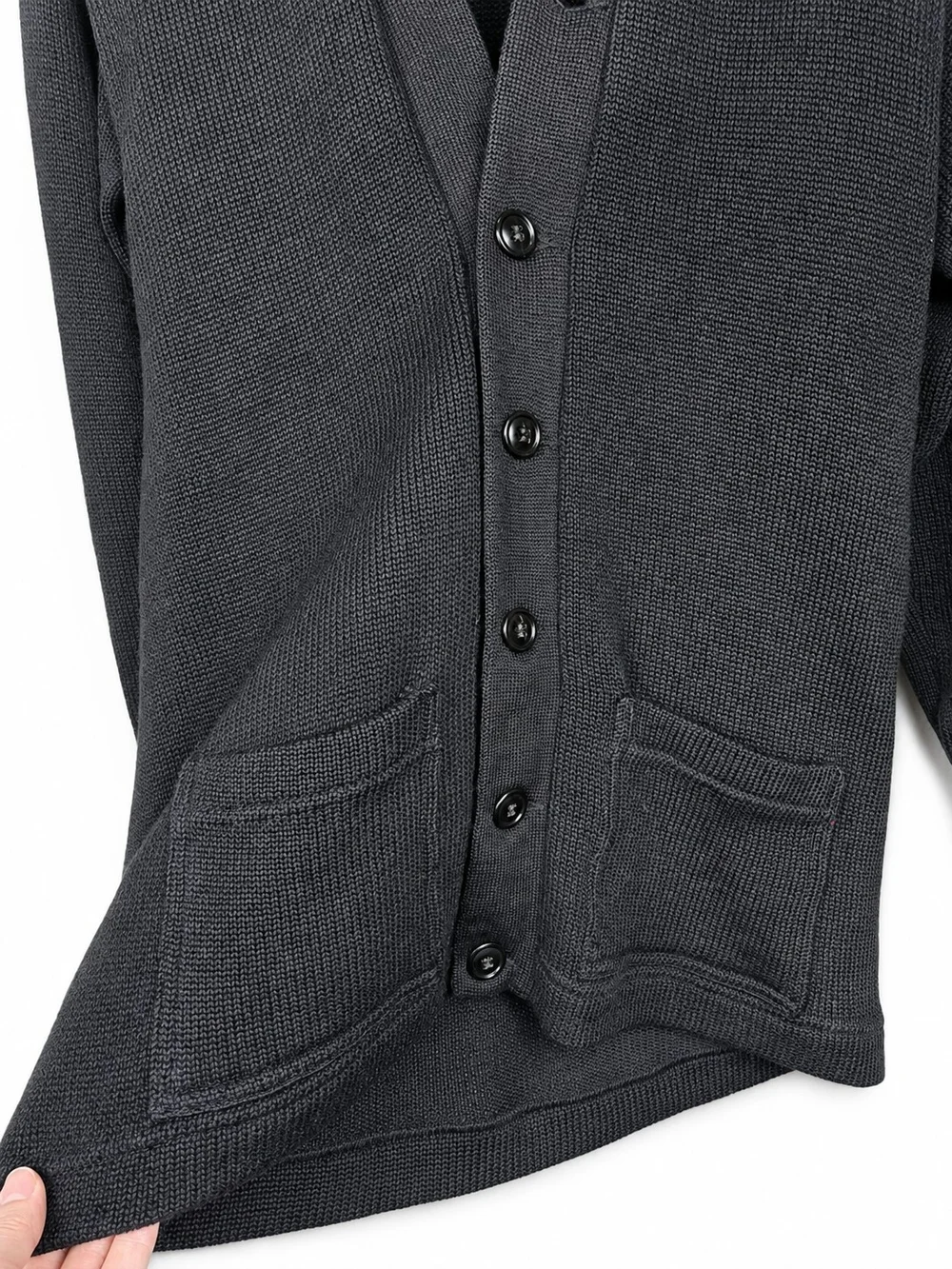 Vintage 1960s Burean Holloway Wool Varsity Cardigan Mens 42 Black Ivy Preppy